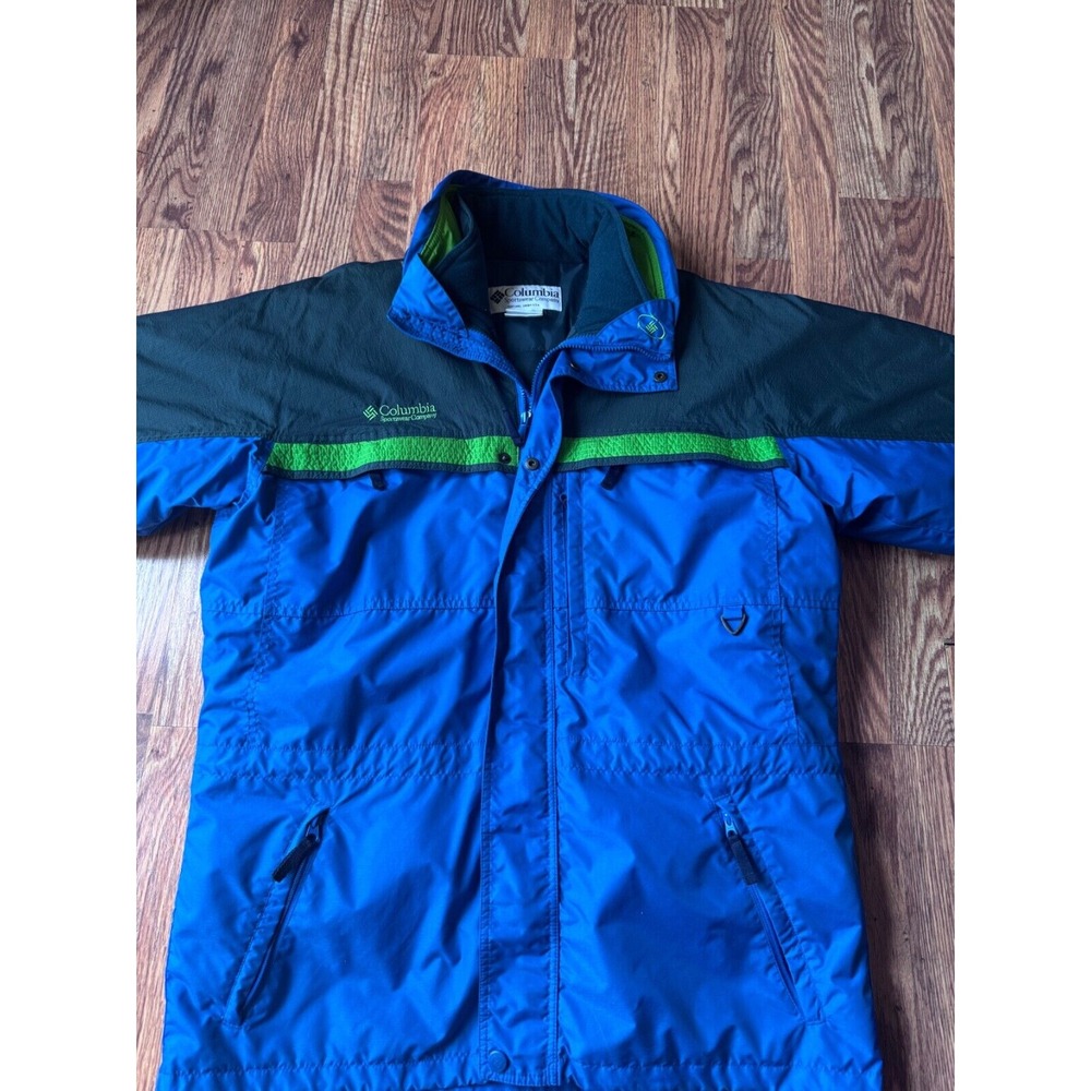The North Face Mens Full Zip 2-in-1 Green Blue Coat Jacket Medium - Picture 1 of 16